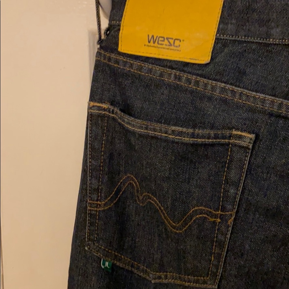 WeSC Slim Dark Blue Wash Jeans - Picture 4 of 8